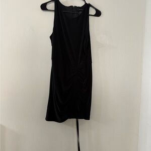Teeze Me Black Ruched Mini Dress